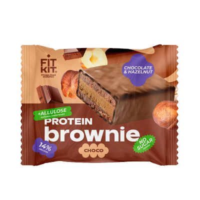 Протеиновое пирожное Брауни "Шоколад-Фундук" FitKit